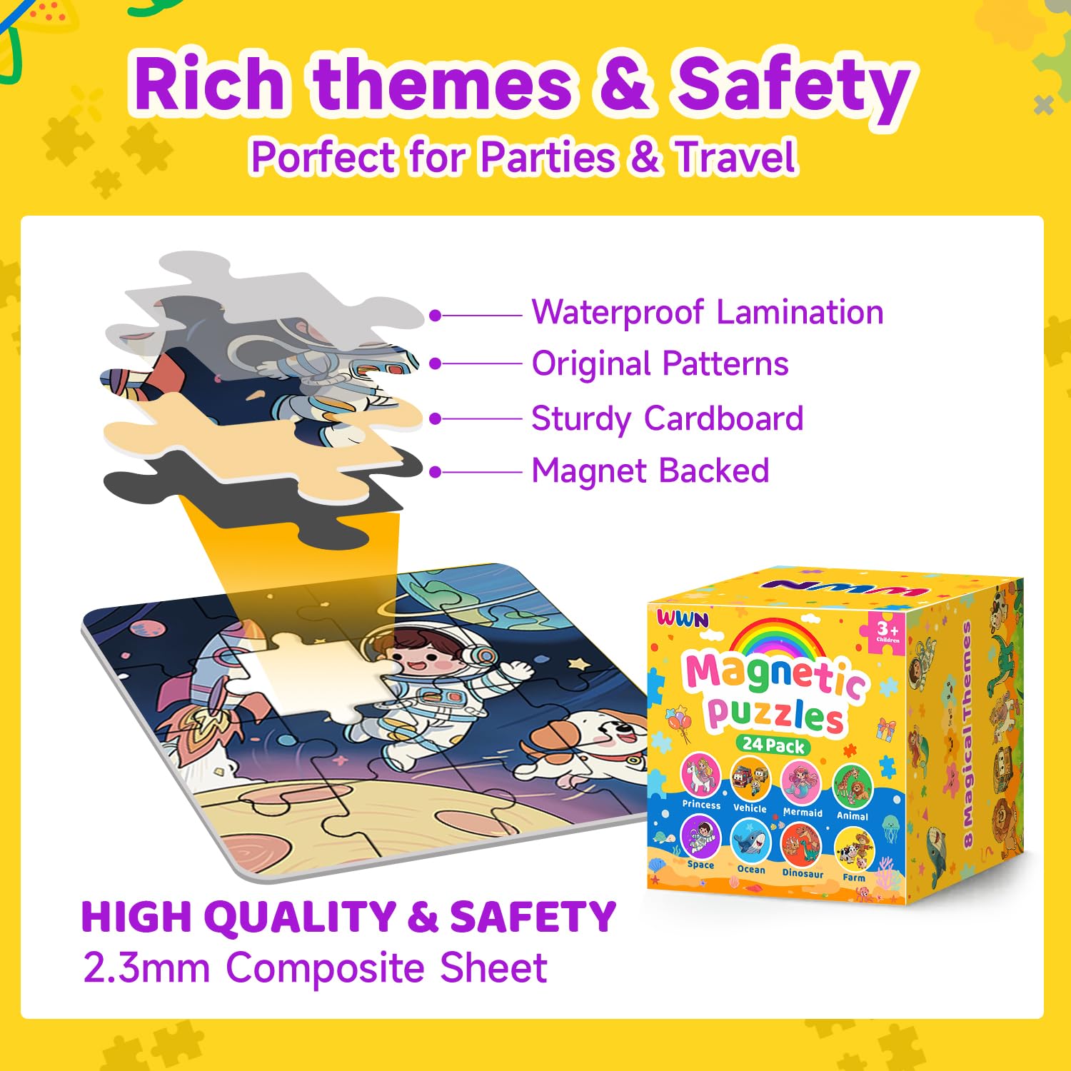 WWN magnetic puzzle farm book keeps toddlers entertained in cars