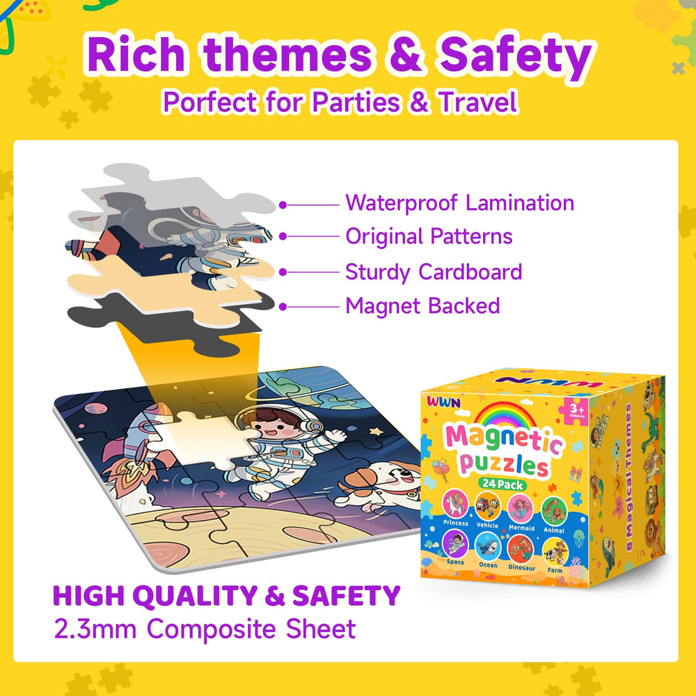 WWN magnetic puzzle farm book keeps toddlers entertained in cars