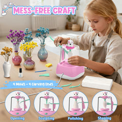 Wwzzey Mini Pottery Wheel four-projects kit inspires artistic play