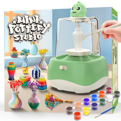Wwzzey mini pottery wheel turntable aids steady projects for kids.