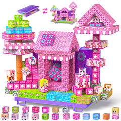 Wxlbr magnetic blocks castle park set—84-piece STEM play for imaginative builders.