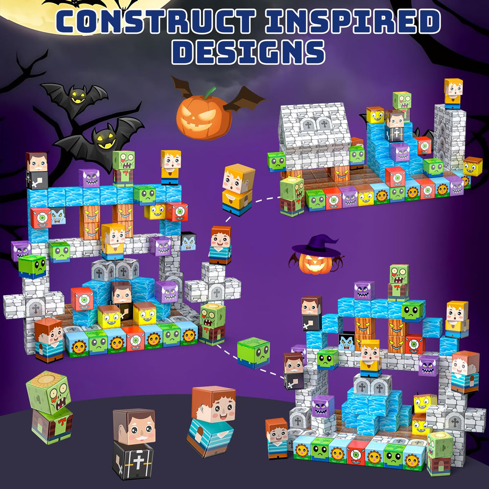 Wxlbr upgraded magnetic blocks plants scene showcase vibrant landscapes and hands-on exploration.