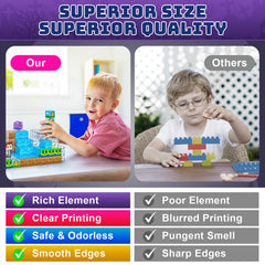 Wxlbr upgraded magnetic blocks sensory prints boost visual stimulation and discovery.