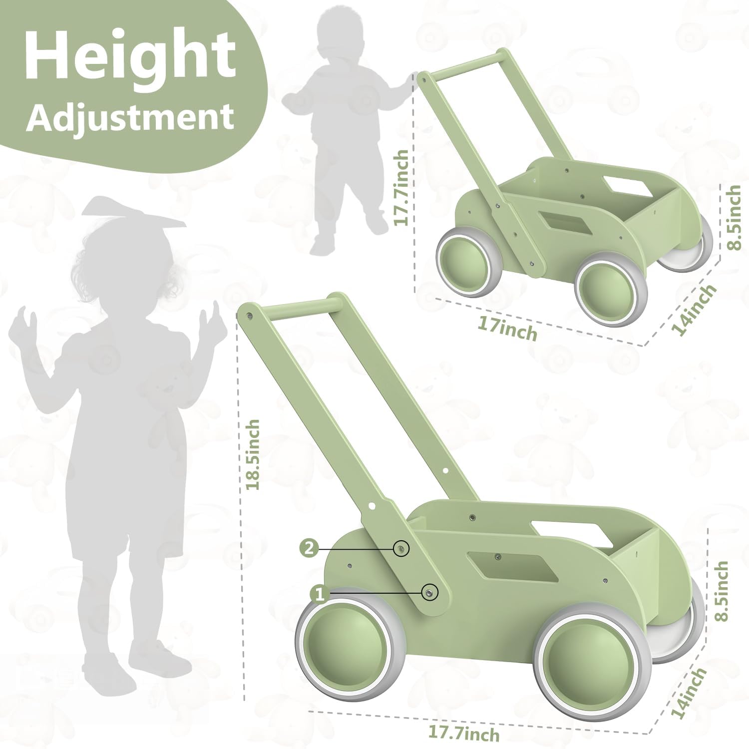 WyfKyd wooden walker ships with tools and simple assembly