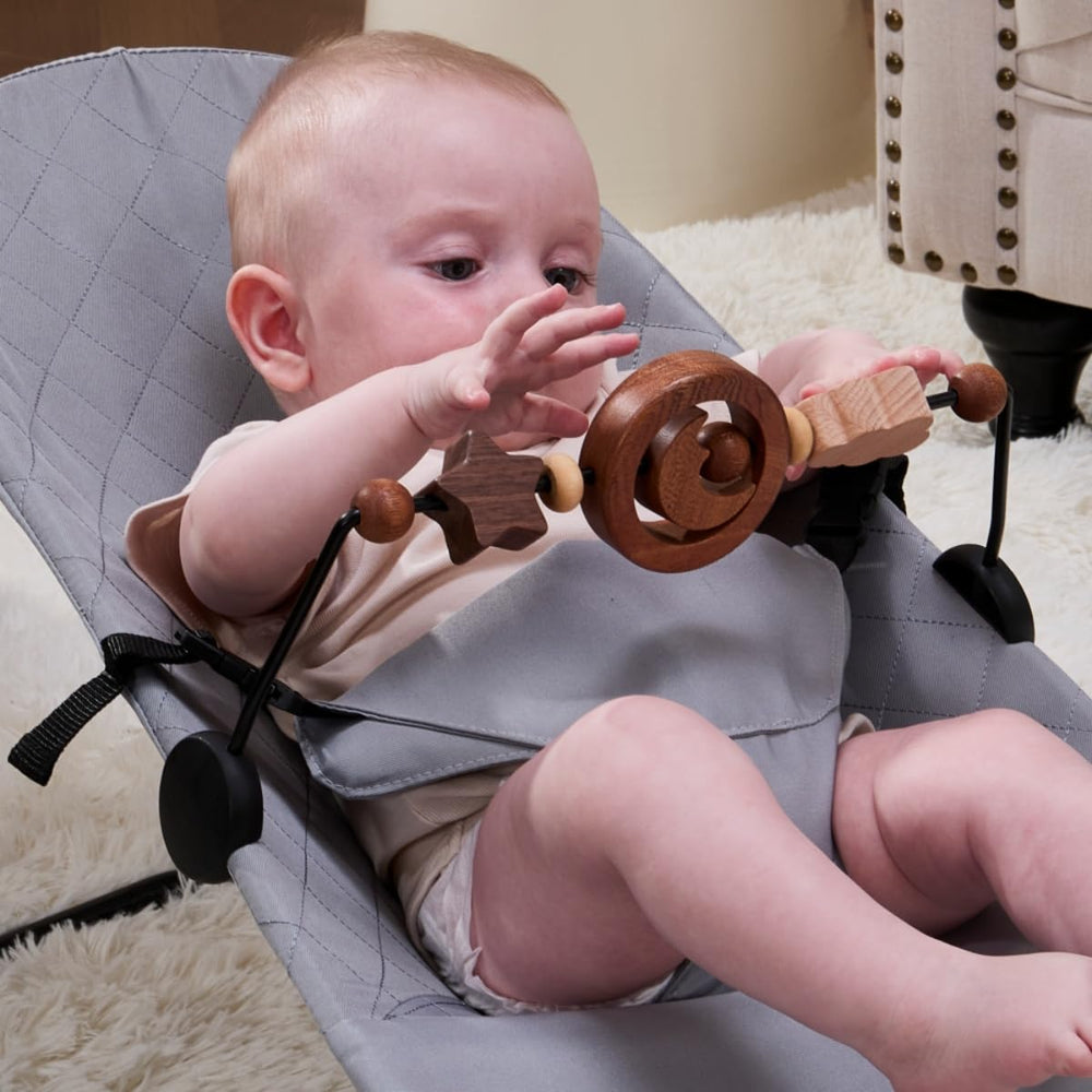 Rotatable WYFWFDF Toy Bar enables varied play angles for baby exploration.