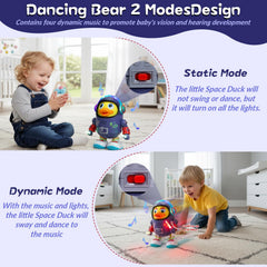 WRYBV space duck toy features durable ABS construction for lasting use.