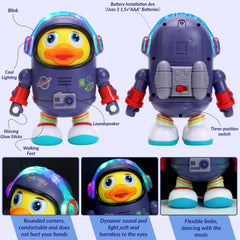 WRYBV space duck toy music-synced movements enhance playtime.