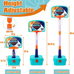 WYRJXYB adjustable-height hoop grows with kids for progressive skill development.