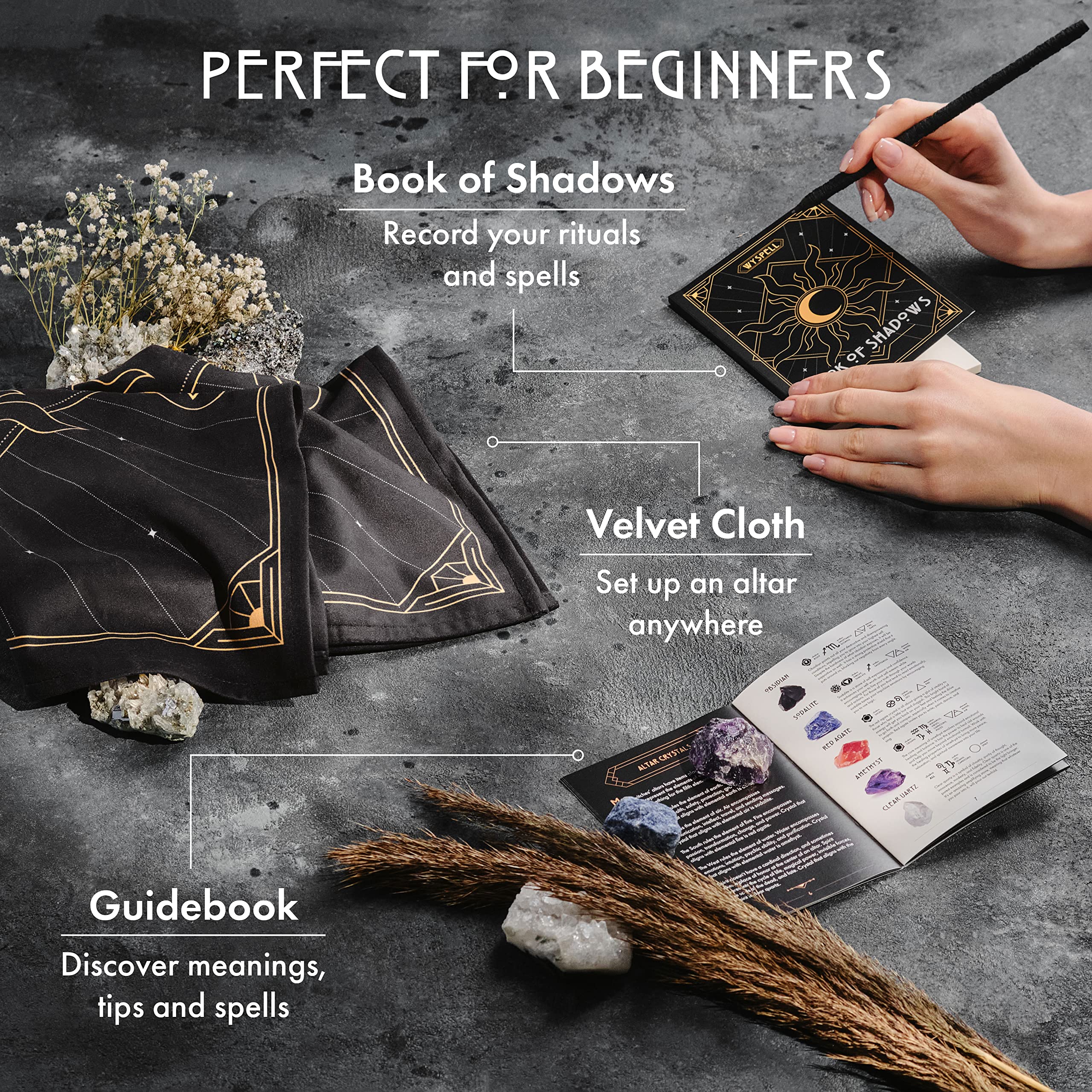 Wyspell candle set and holders for calming focus