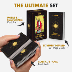 Wyspell Classic Tarot card spread on a table for easy interpretation during readings.