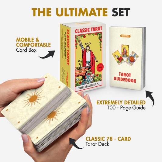 Wyspell Classic Tarot Deck card illustrations with vibrant colors for easy interpretation