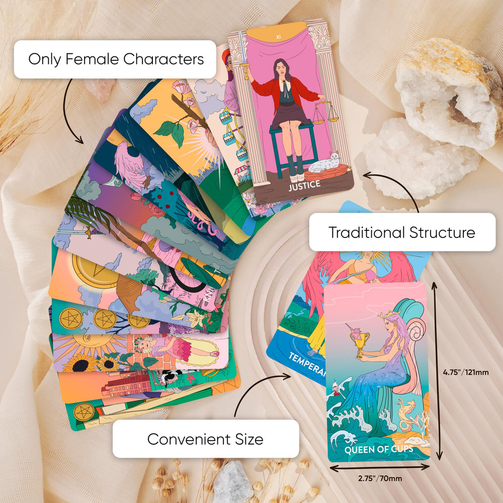 Wyspell major and minor arcana 78-card deck blends tradition with fresh aesthetics