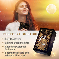 Wyspell Starlight Tarot card spread visuals aid beginner learning.