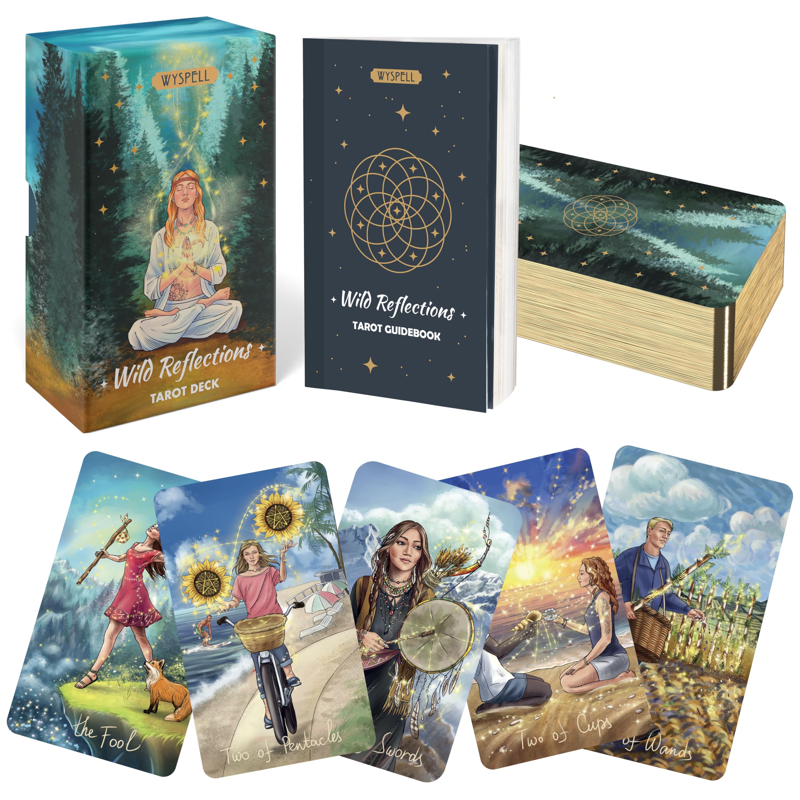 Wyspell Wild Reflections forest card—nature-inspired imagery to deepen intuition during daily readings.