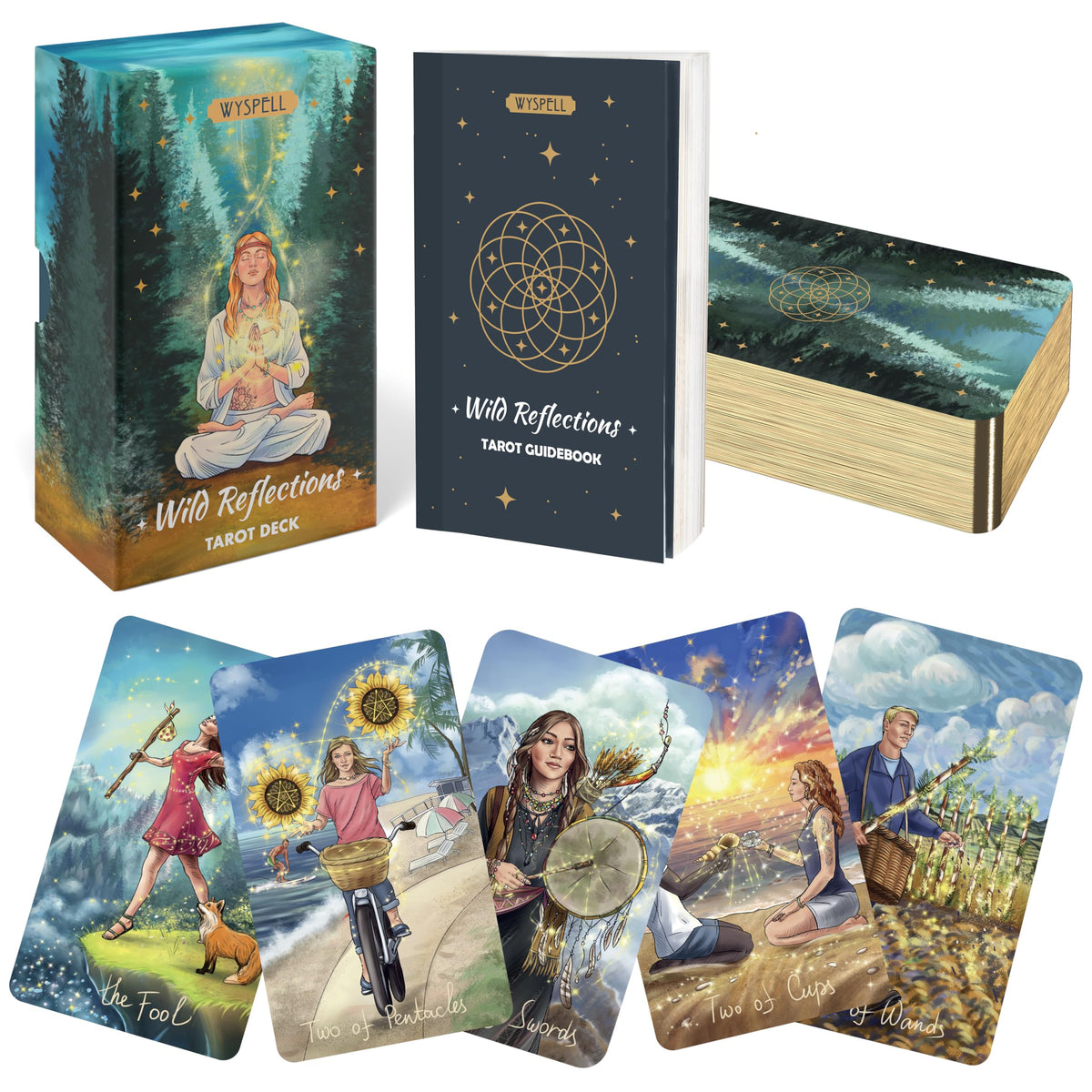Wyspell Wild Reflections forest card—nature-inspired imagery to deepen intuition during daily readings.