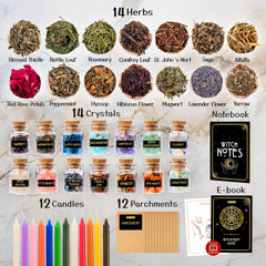 Wyspell dried herbs, 14 varieties, for versatile spellwork