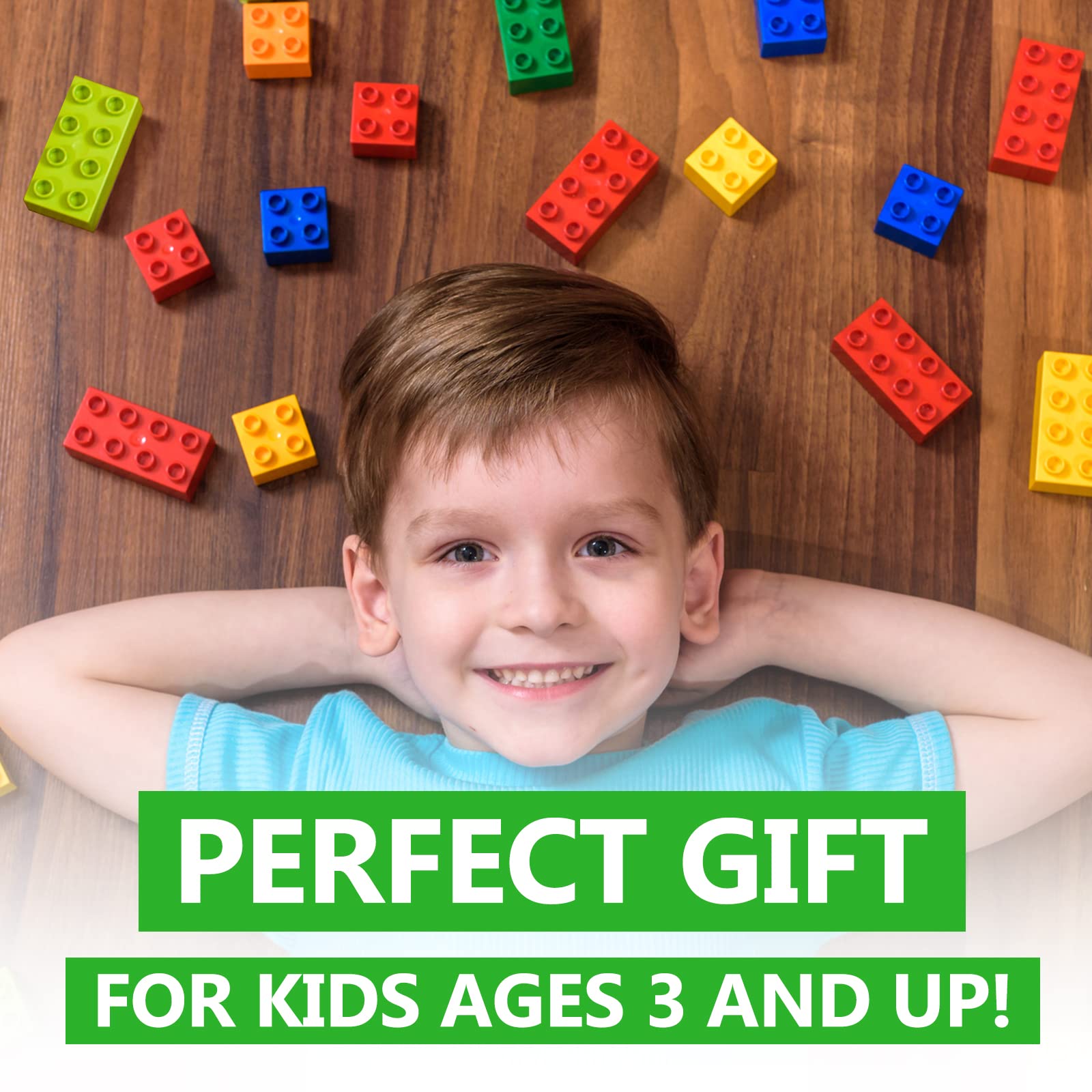 WYSWYG storage box included keeps pieces organized after playtime.