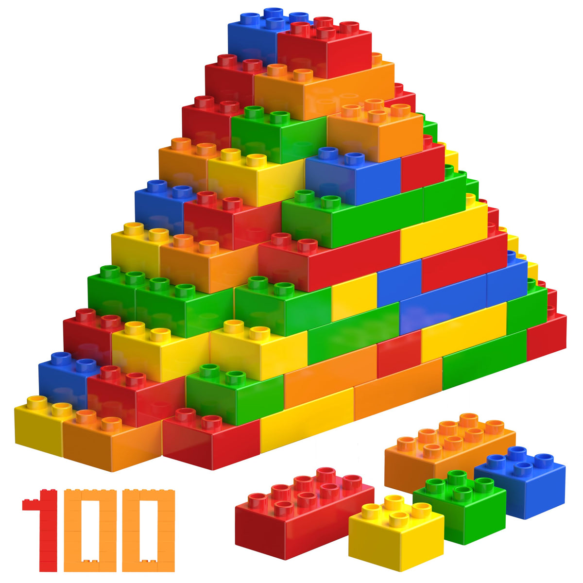 WYSWYG big building blocks assembly: kids build colorful structures to spark creativity and fine motor skills.