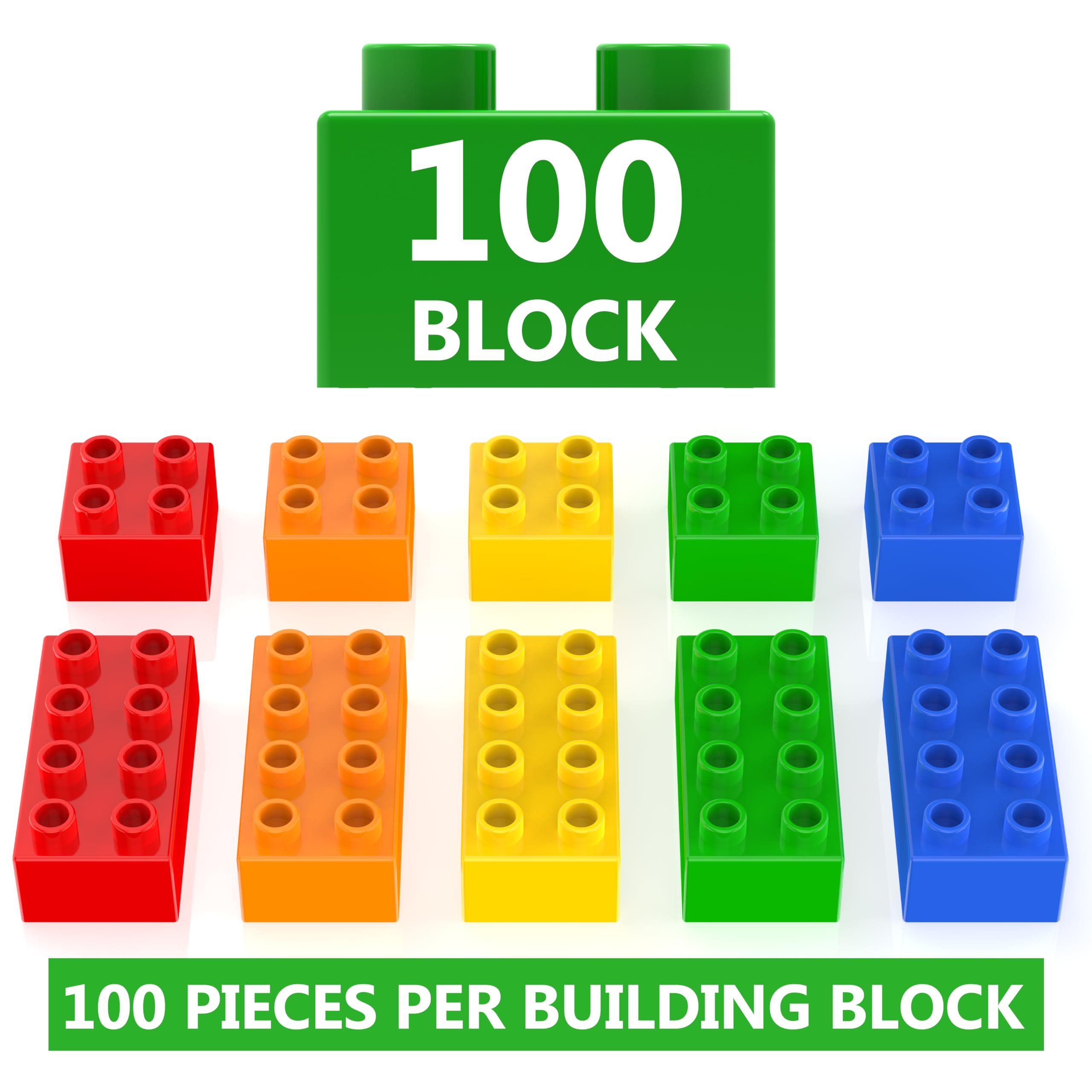 WYSWYG color block set in 2x2 and 2x4 sizes supports stable, creative builds.