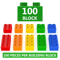 WYSWYG color block set in 2x2 and 2x4 sizes supports stable, creative builds.