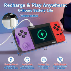 X-JOYKIDS 16Bit handheld in-use image demonstrates kid-friendly buttons and controls