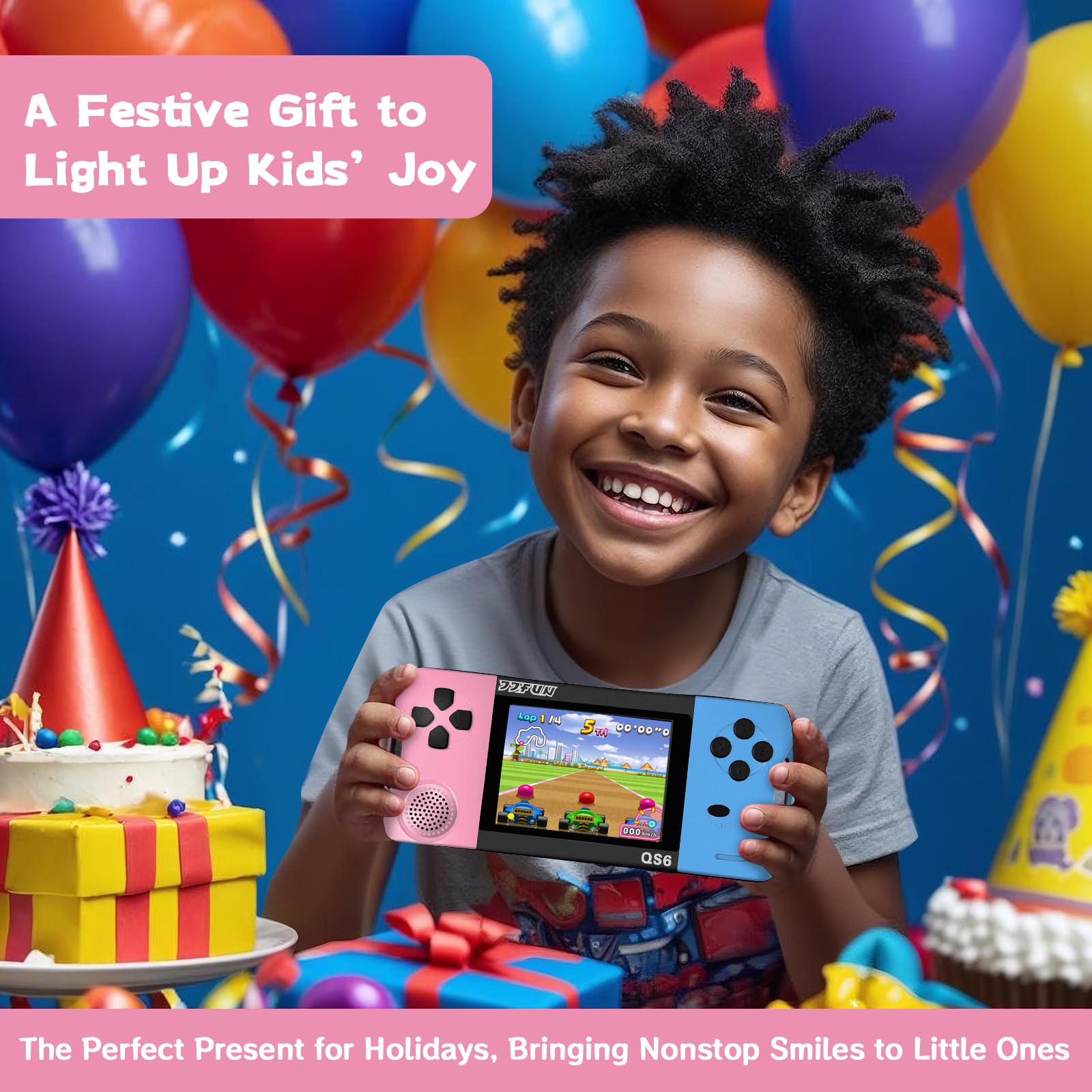 X-JOYKIDS 16Bit color option blue-pink appeals to kids
