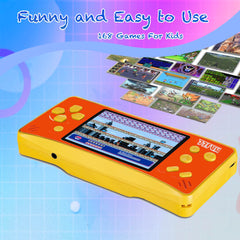 X-JOYKIDS handheld game menu grid showcasing 168 built-in games.