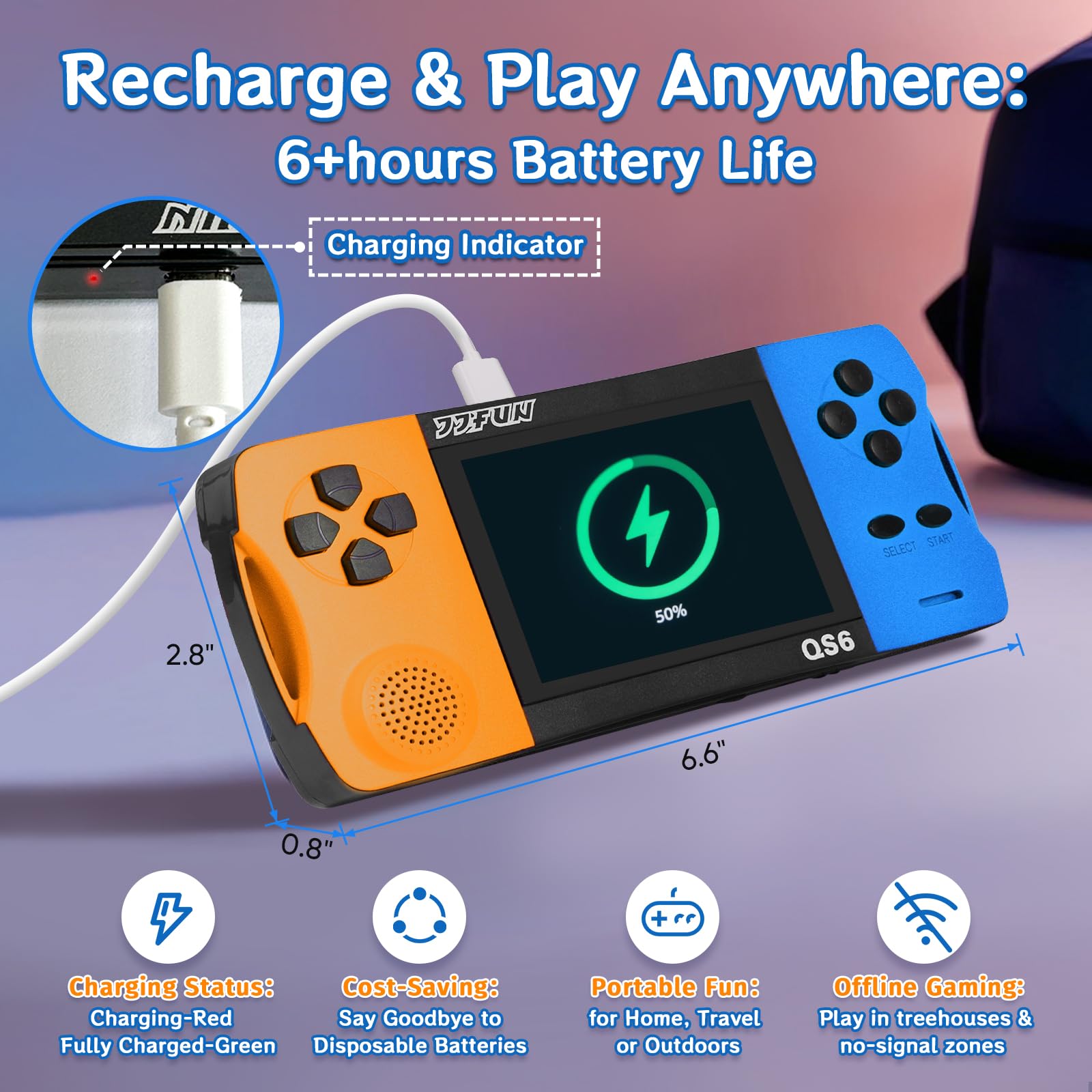X-JOYKIDS QS6 16Bit games menu with 216 built-in titles.