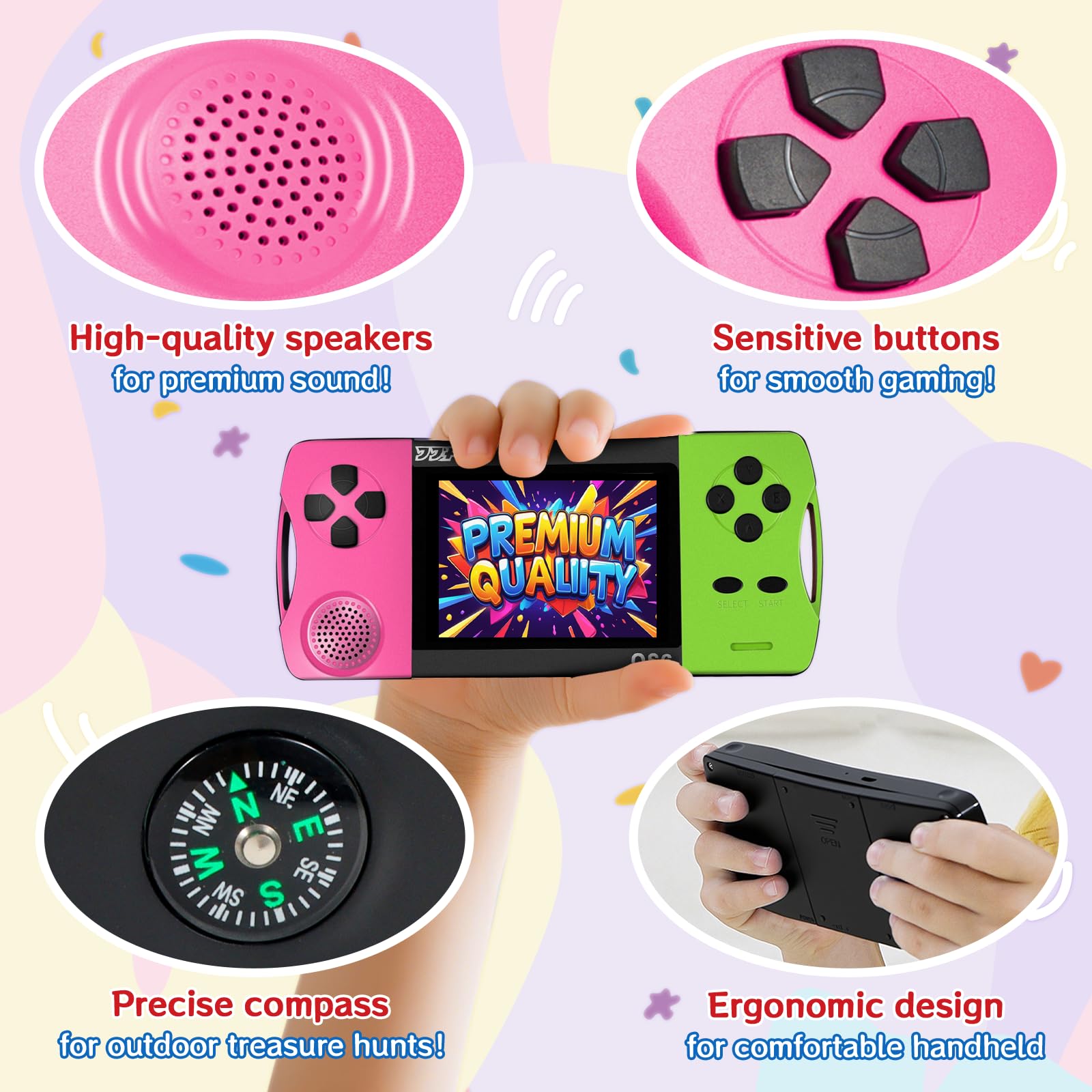 X-JOYKIDS rechargeable 1800mAh battery for hours of play.