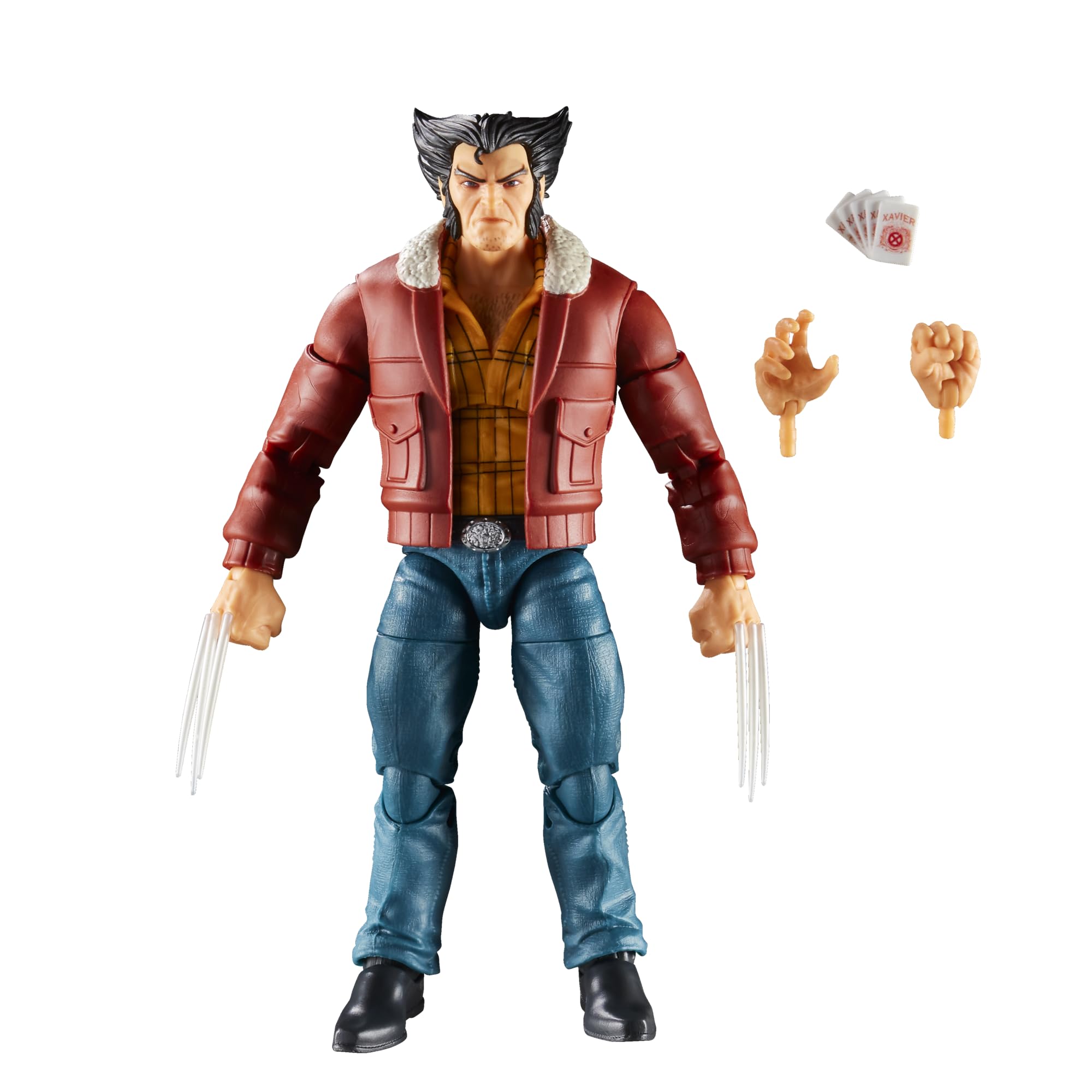 X-Men Logan 97 figure front view shows poseable articulation for display