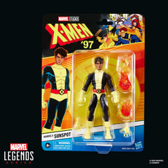 X-Men Sunspot figure side view, shows poseability and silhouette.