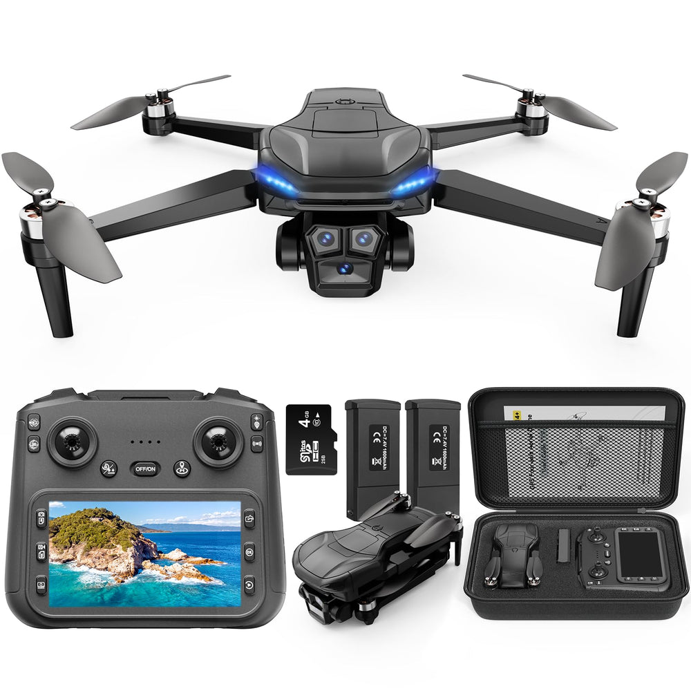 X-shop 4K drone with built-in remote screen for live view on the go