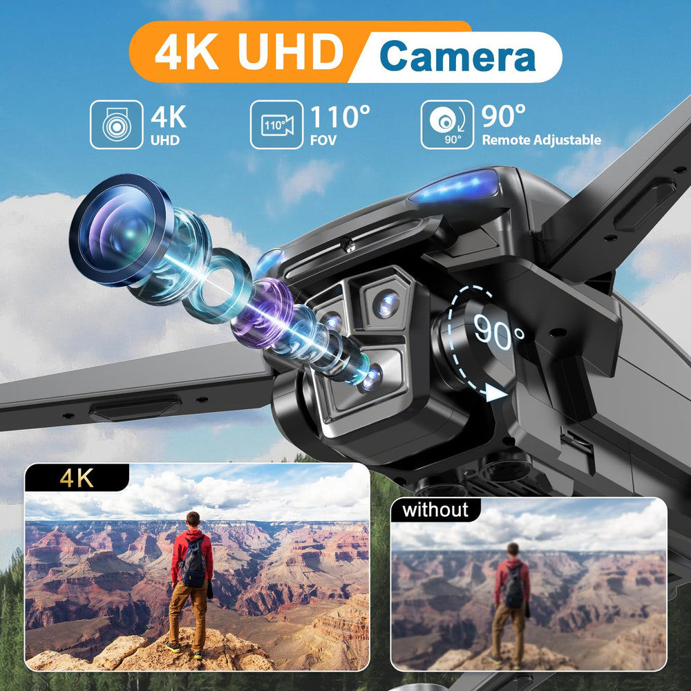 X-shop drone with two 1600 mAh batteries for extended flight sessions
