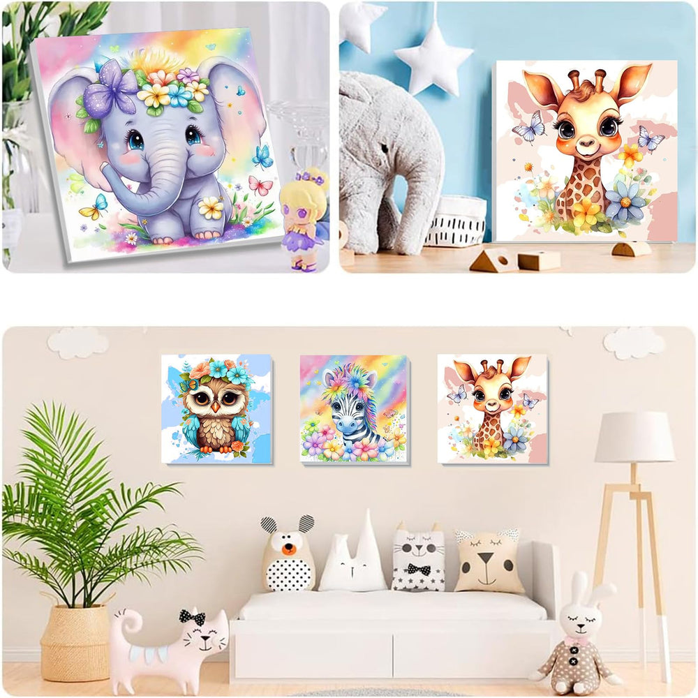 Xackcme framed canvas with hanging hooks for quick display
