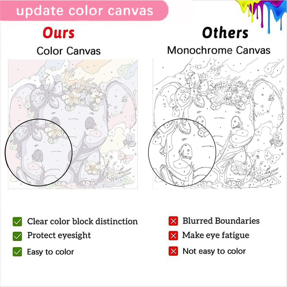 Xackcme giraffe paint by number with frame supports easy color by number