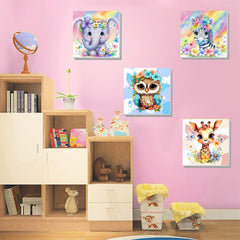 Xackcme kids paint by number kit includes two brushes for variety