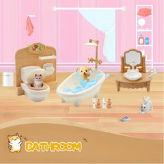 Xadothat dollhouse bathroom fixtures for tiny routines and setup