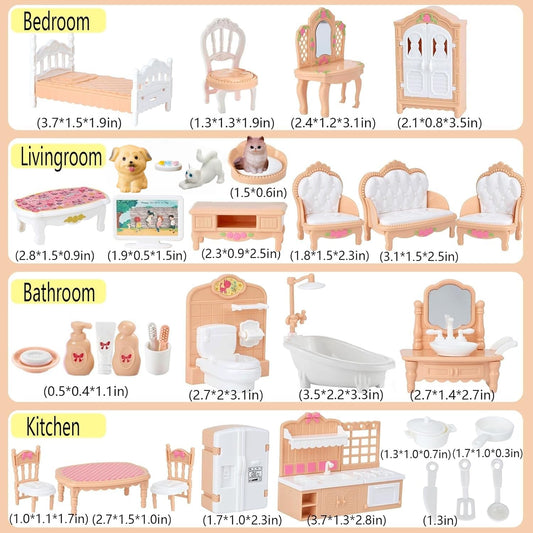 Xadothat dollhouse dining table and chairs for cozy mealtime scenes