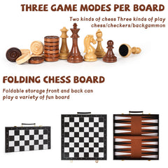 XAOHAO folding board with storage keeps pieces organized.
