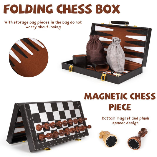 XAOHAO magnetic chess pieces stay secure for steady play.
