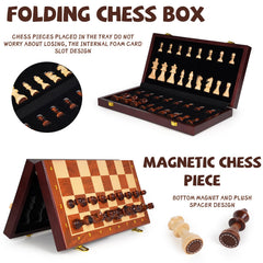 XAOHAO magnetic chess set pieces close-up showing secure magnets