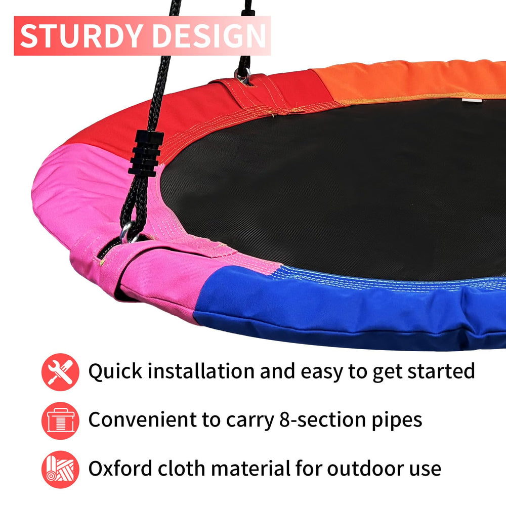 Xapigo saucer flying swing ready for smooth backyard play.