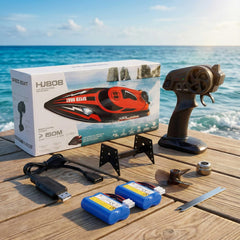 XDJXWJN 14-inch RC boat LED night lighting during runs