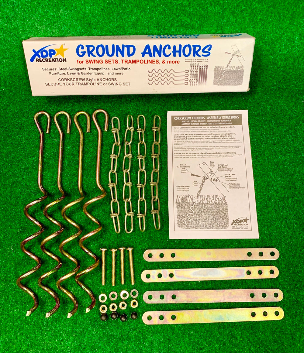 XDP Recreation hardware included for secure installation of ground anchors.