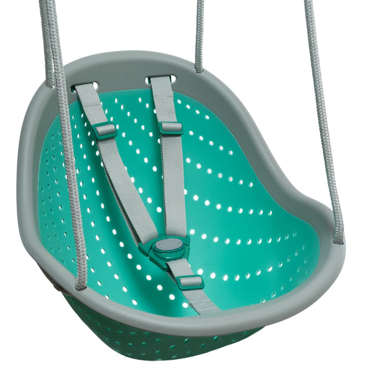 XDP Recreation child swing seat assembly-ready view showing quick tool-free setup