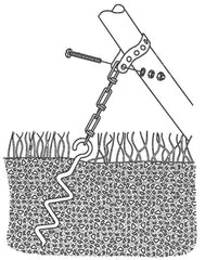 XDP Recreation installation directions illustrate easy setup for four anchors.