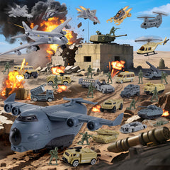 XDUOYJOY 33-in-1 army jeeps for quick reconnaissance and rugged play.