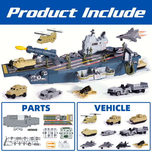 XDUOYJOY Army vehicles and helicopters ready for imaginative play