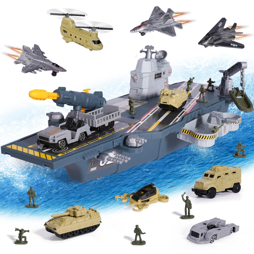 XDUOYJOY Military Aircraft Carrier Toy assembly detail boosts imagination
