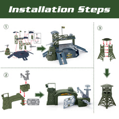 XDUOYJOY Military Base Toy helicopter shows moving blades for engaging aerial adventures